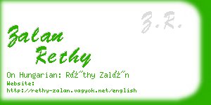 zalan rethy business card